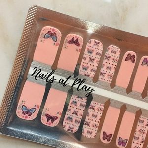5 for $15 Nail Wraps- Butterfly Garden (kids)